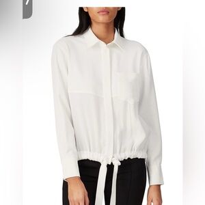 Proenza Schouler White Button Down top or shacket Tie Detail